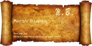 Merth Bianka névjegykártya