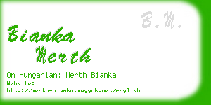 bianka merth business card